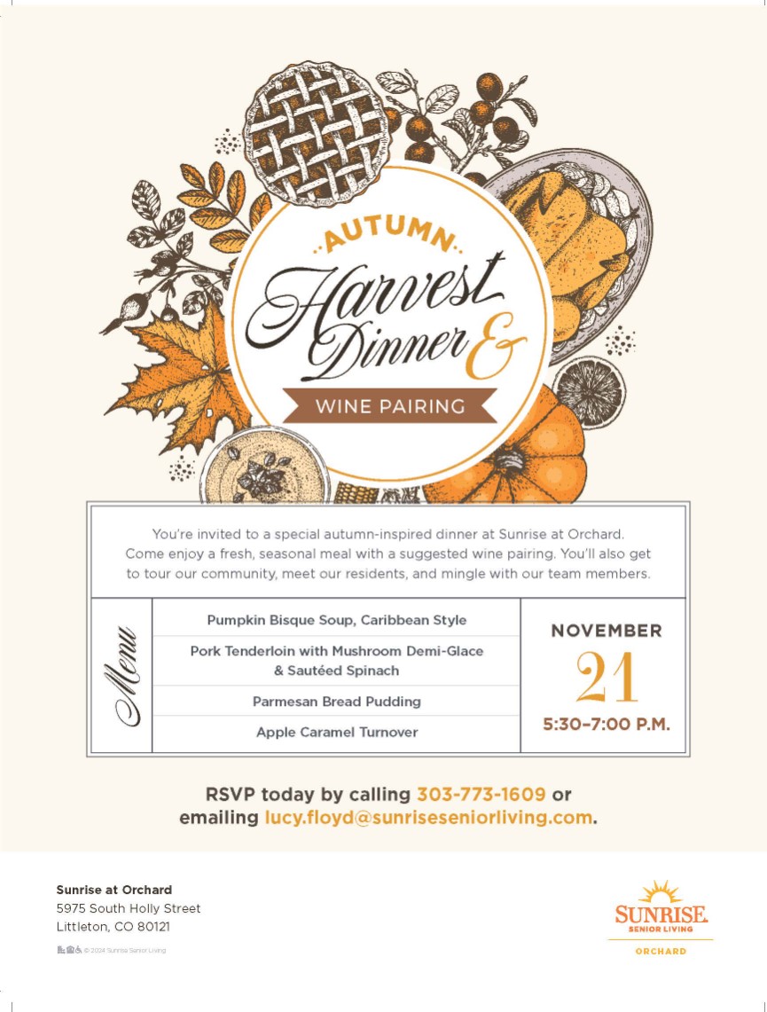 Autumn Harvest Dinner and Wine Pairing